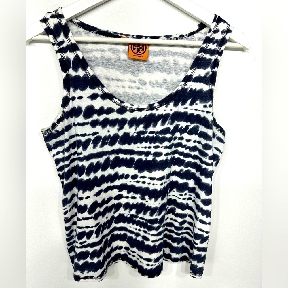 Tory Burch blue tie dye tank top size S